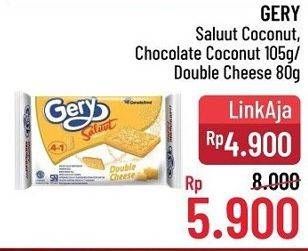 Promo Harga GERY Malkist Sweet Cheese, Chocolate, Chocolate Coconut 105 gr - Alfamidi