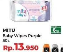 Promo Harga MITU Baby Wipes Purple 50 pcs - Yogya