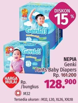 Promo Harga NEPIA GENKI Pants M32, L30, XL26, XXL18  - LotteMart