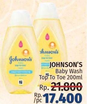 Promo Harga JOHNSONS Baby Cottontouch Top to Toe Bath 200 ml - LotteMart