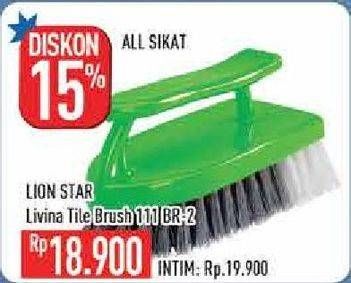 Promo Harga LION STAR Livina Tile Brush 111 BR-2  - Hypermart