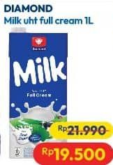 Promo Harga Diamond Milk UHT Full Cream 1000 ml - Hypermart