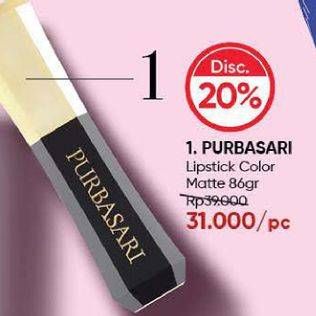 Promo Harga PURBASARI Lipstick Color Matte 90 gr - Guardian