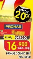 Promo Harga PRONAS Corned Beef 198 gr - Superindo