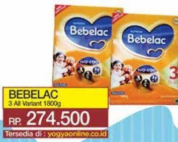 Promo Harga Bebelac 3 Susu Pertumbuhan All Variants 1800 gr - Yogya