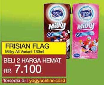 Promo Harga FRISIAN FLAG Susu UHT Milky All Variants 180 ml - Yogya