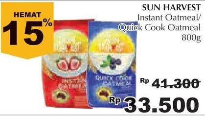 Promo Harga SUN HARVEST Oatmeal Instant, Quick Cooking 800 gr - Giant