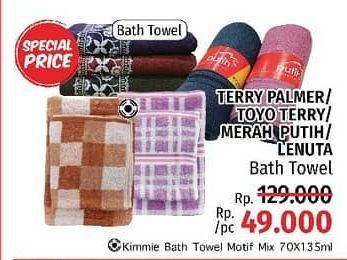 Promo Harga TERRY PALMER/LENUTA/TOYOTERRY/MERAH PUTIH  Bath Towel  - LotteMart