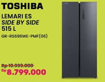 Promo Harga Toshiba GR-RS696WE-PMF06 SIDE BY SIDE   - COURTS