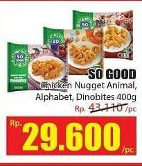 Promo Harga SO GOOD Chicken Nugget Dino Bites; Alphabet; Animal 400 g  - Hari Hari