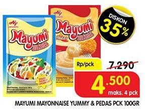 Promo Harga MAYUMI Mayonnaise Original, Pedas 100 gr - Superindo