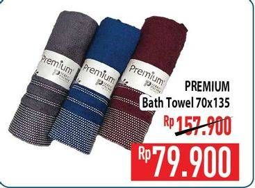 Promo Harga Premium Bath Towel 70 X 135 Cm  - Hypermart