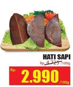 Promo Harga Beef Liver (Hati Sapi) per 100 gr - Hari Hari