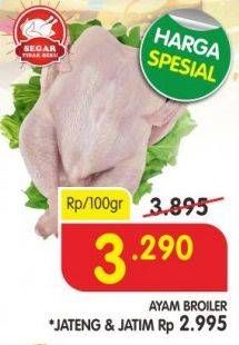 Promo Harga Ayam Broiler per 100 gr - Superindo