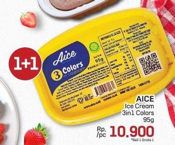 Promo Harga Aice 3 in 1 Colors 95 gr - LotteMart
