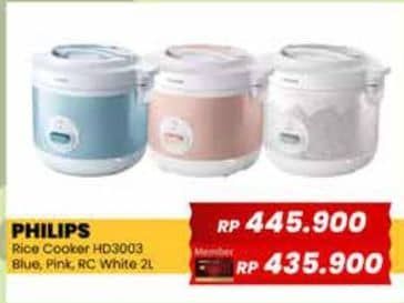 Promo Harga Philips HD3003/30 Rice Cooker 1.8L  - Yogya