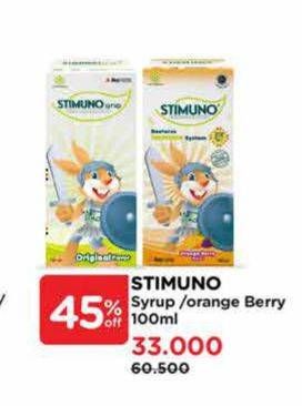 Promo Harga Stimuno Restores Immunes Syrup Orange Berry, Original 100 ml - Watsons