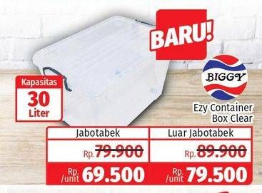 Promo Harga BIGGY Container Box Ezy 30 ltr - Lotte Grosir