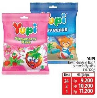 Promo Harga Yupi Candy Strawberry Kiss, Baby Bears 110 gr - Lotte Grosir