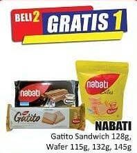 Promo Harga NABATI Gatito Sandwich 128 g/Wafer 115; 132; 145 g  - Hari Hari
