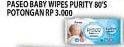 Promo Harga PASEO Baby Wipes Purity Non Perfumed 80 sheet - Hypermart
