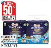Promo Harga Confidence Adult Diapers Premium Night M15, L15 15 pcs - Hypermart