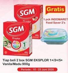 Promo Harga SGM Eksplor 1+/ 3+/ 5+ Madu, Vanilla per 2 box 900 gr - Indomaret