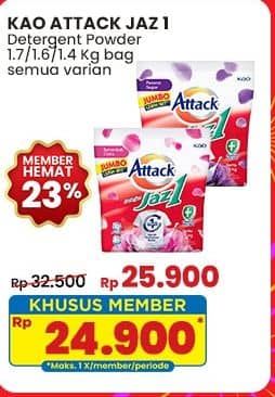 Promo Harga Attack Jaz1 Detergent Powder All Variants 1700 gr - Indomaret