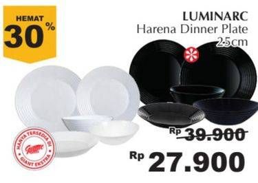Promo Harga LUMINARC Seri Herenna Dinner Plate 25 Cm  - Giant