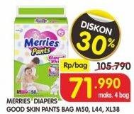 Promo Harga Merries Pants Good Skin M50, L44, XL38  - Superindo