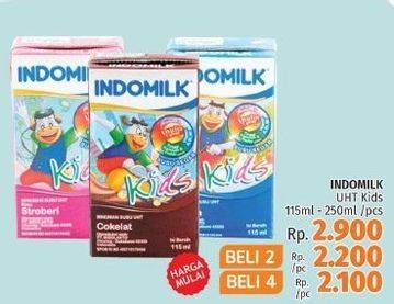 Promo Harga INDOMILK Susu UHT Kids 115 ml - LotteMart