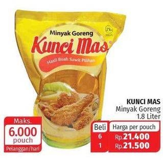Promo Harga KUNCI MAS Minyak Goreng 1800 ml - Lotte Grosir