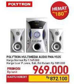 Promo Harga POLYTRON PMA 9505 | Multimedia Audio 40 Watt  - Carrefour