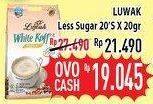 Promo Harga Luwak White Koffie Premium Less Sugar per 20 sachet 20 gr - Hypermart