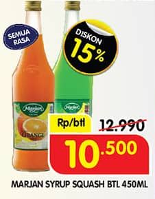 Promo Harga Marjan Syrup Squash All Variants 450 ml - Superindo