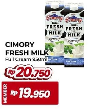 Promo Harga Cimory Fresh Milk Full Cream 950 ml - Yogya