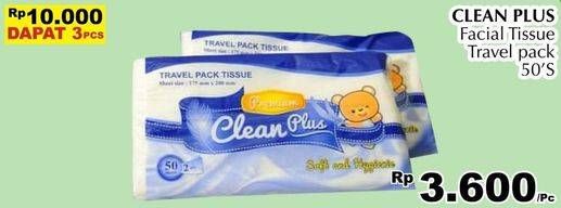 Promo Harga CLEAN PLUS Tissue Soft Pack 50 pcs - Giant