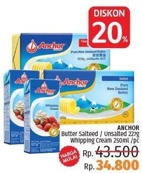 Promo Harga Anchor Butter / Whipping Cream  - LotteMart