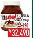 Promo Harga Nutella Jam Spread Chocolate Hazelnut 200 gr - Hypermart