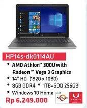 Promo Harga HP 14S-DK0114AU | AMD Athlon™ 300U 14 inch  - Carrefour