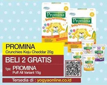 Promo Harga PROMINA 8+ Baby Crunchies Keju 20 gr - Yogya