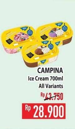 Promo Harga Campina Ice Cream All Variants 700 ml - Hypermart