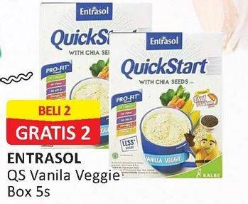 Promo Harga ENTRASOL QuickStart Sereal Vanila Veggie 5 pcs - Alfamart