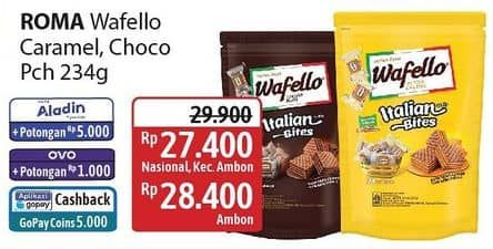 Promo Harga Roma Wafello Choco Blast, Butter Caramel 228 gr - Alfamidi