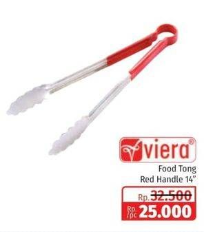 Promo Harga VIERA Food Tong Red Handle 14"  - Lotte Grosir