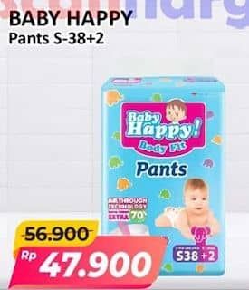 Promo Harga Baby Happy Body Fit Pants S38+2 40 pcs - Alfamart