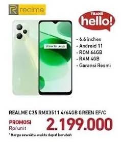 Promo Harga Realme C35 4 GB + 64 GB  - Carrefour
