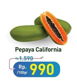 Promo Harga Pepaya California per 100 gr - Hypermart