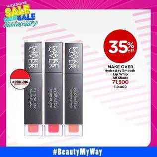 Promo Harga Make Over Hydrastay Smooth Lip Whip All Variants 6 gr - Watsons
