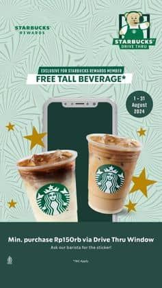 Promo Harga Free Tall Beverage  - Starbucks